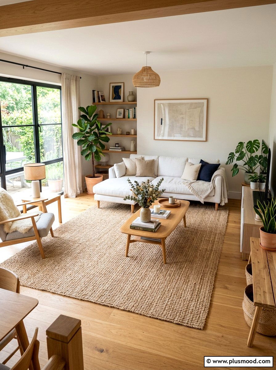 Natural Jute Area Rug - 25 summer relaxed luxury decor ideas