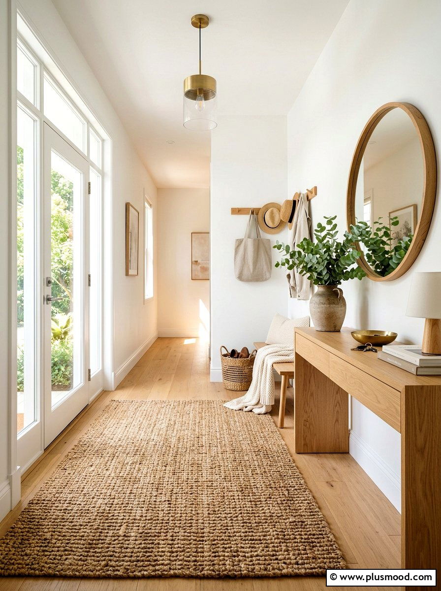 Natural Jute Rug - 25 simple summer home decor ideas