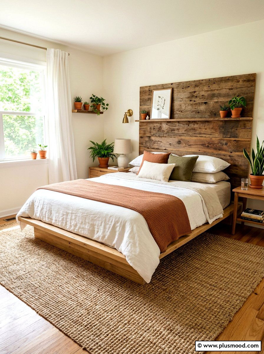 Natural Jute Rug - 25 summer tropical bedroom ideas
