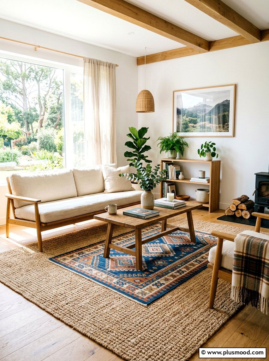 Natural Jute Rugs - 25 summer layered texture ideas for living room