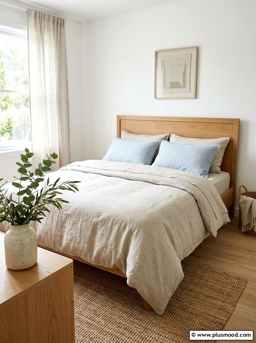 Natural Linen Bedding - 25 last days of summer decor ideas