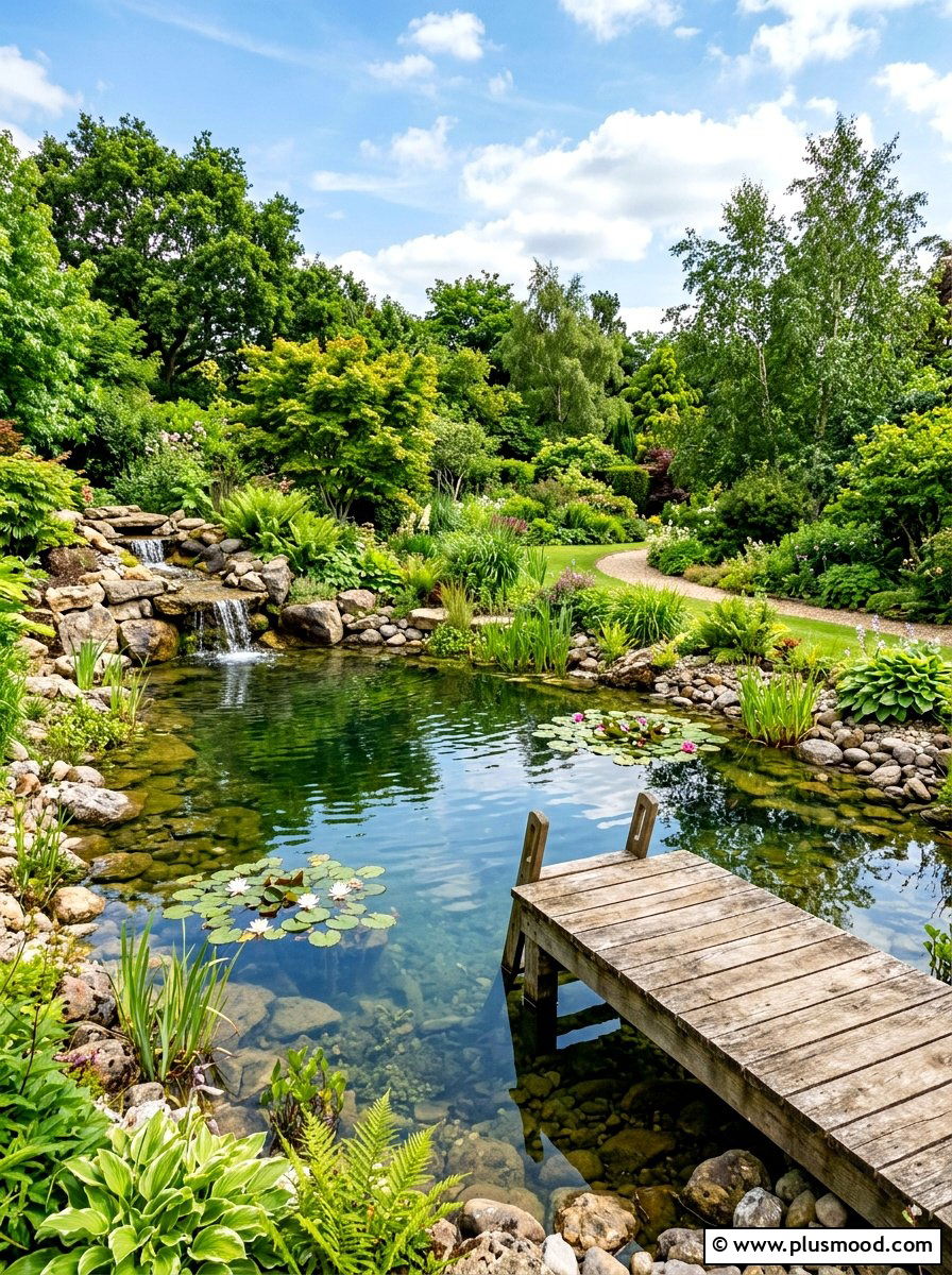 Natural Pond - 25 summer backyard ideas for large yards