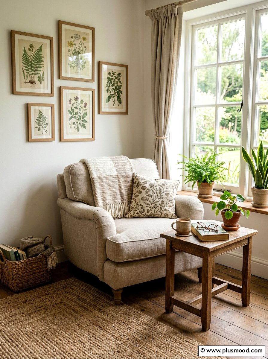 Natural Reading Corner - 25 summer house decor ideas