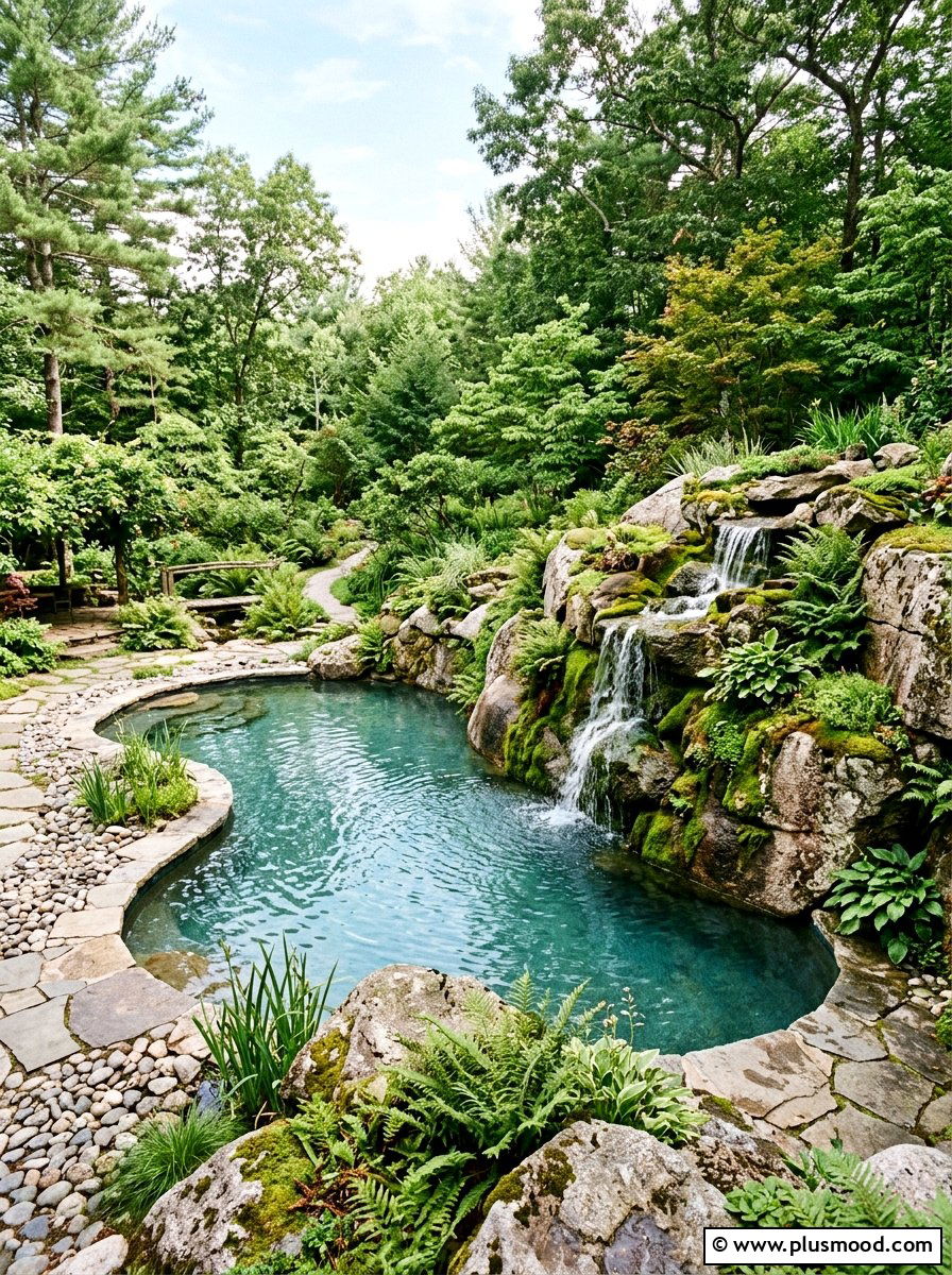 Natural Rock Pool Planter - 25 pool landscaping ideas with raised planters