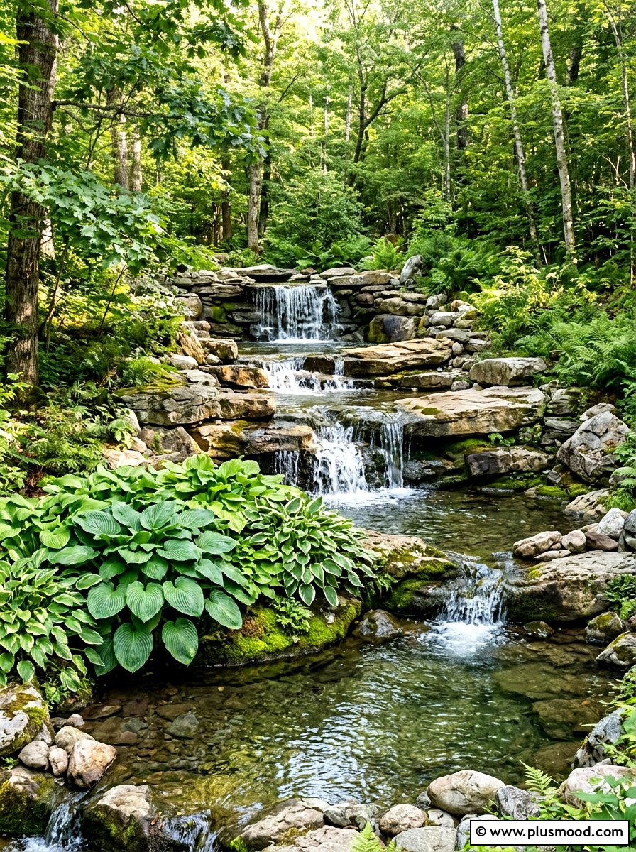 Natural Rock Pool Waterfall - 25 pool landscaping ideas with Japanese style
