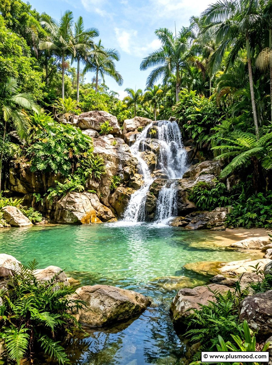 Natural Rock Waterfall - 25 summer pool ideas