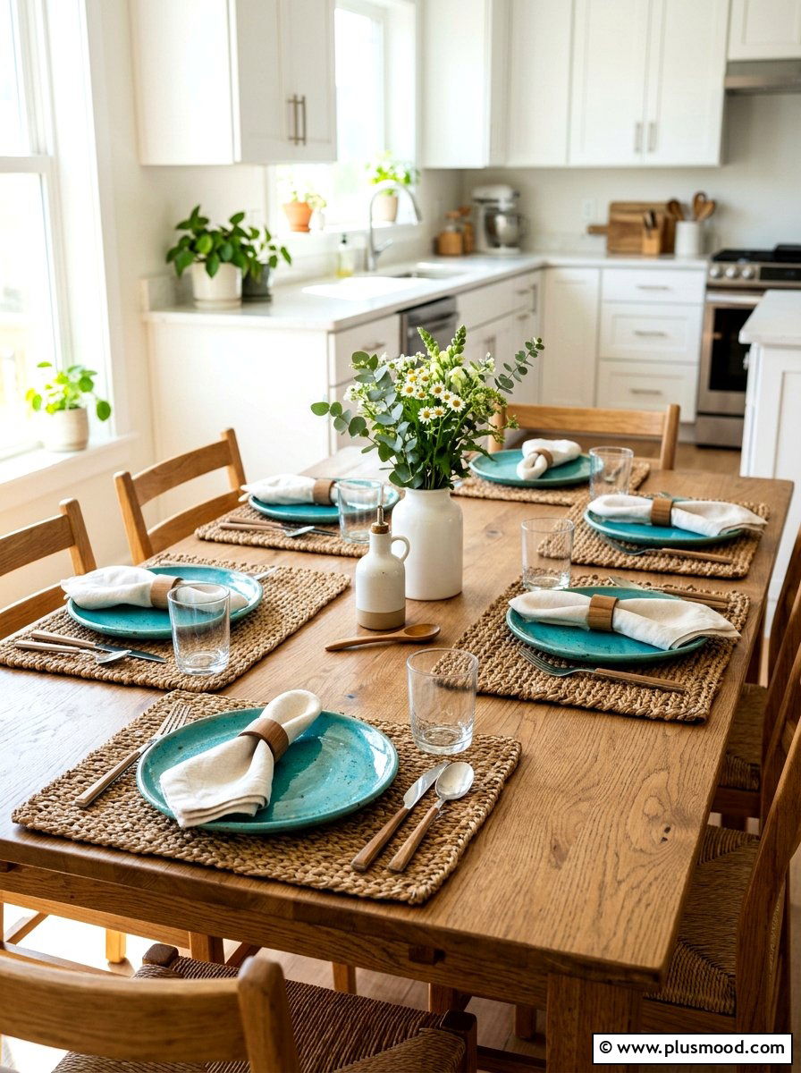 Natural Seagrass Dining Placemats - 25 summer kitchen accessories ideas