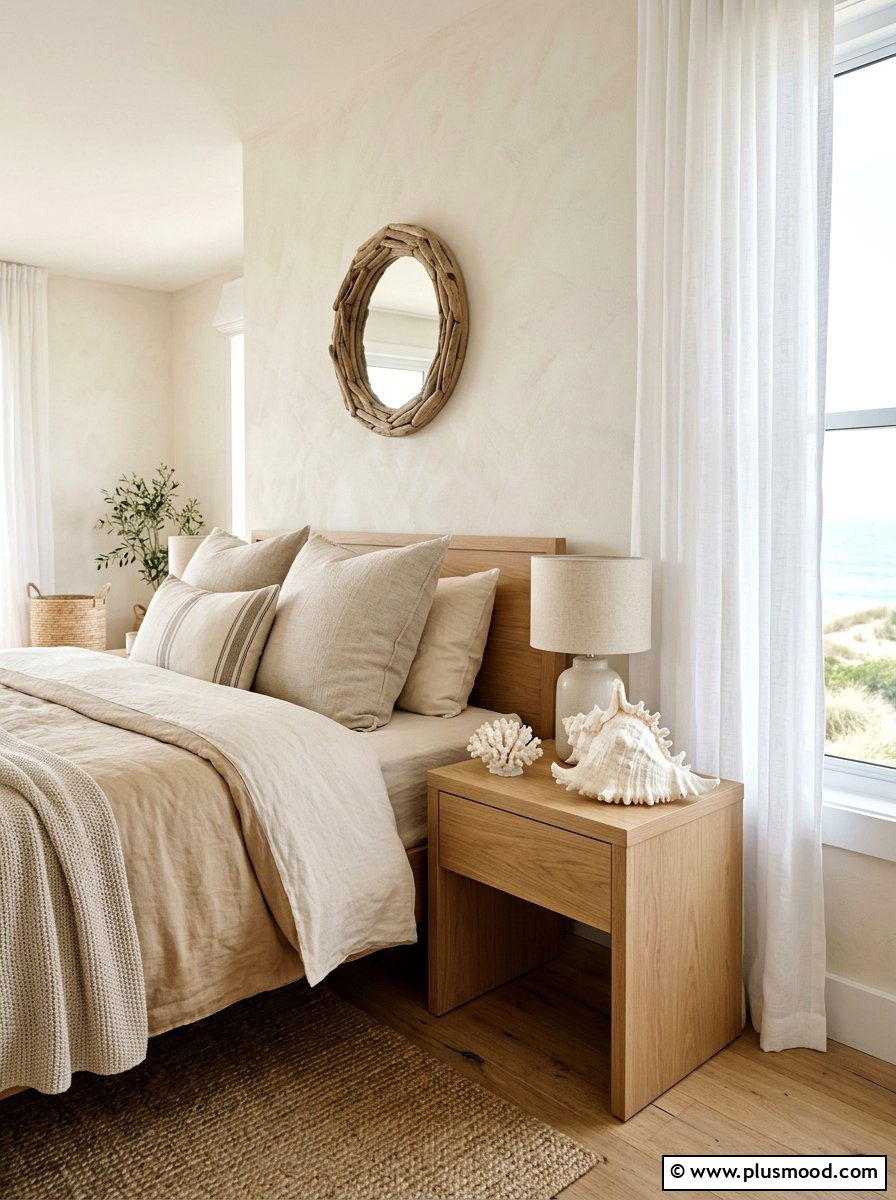 Natural Seashell Display - 25 summer end table decor ideas