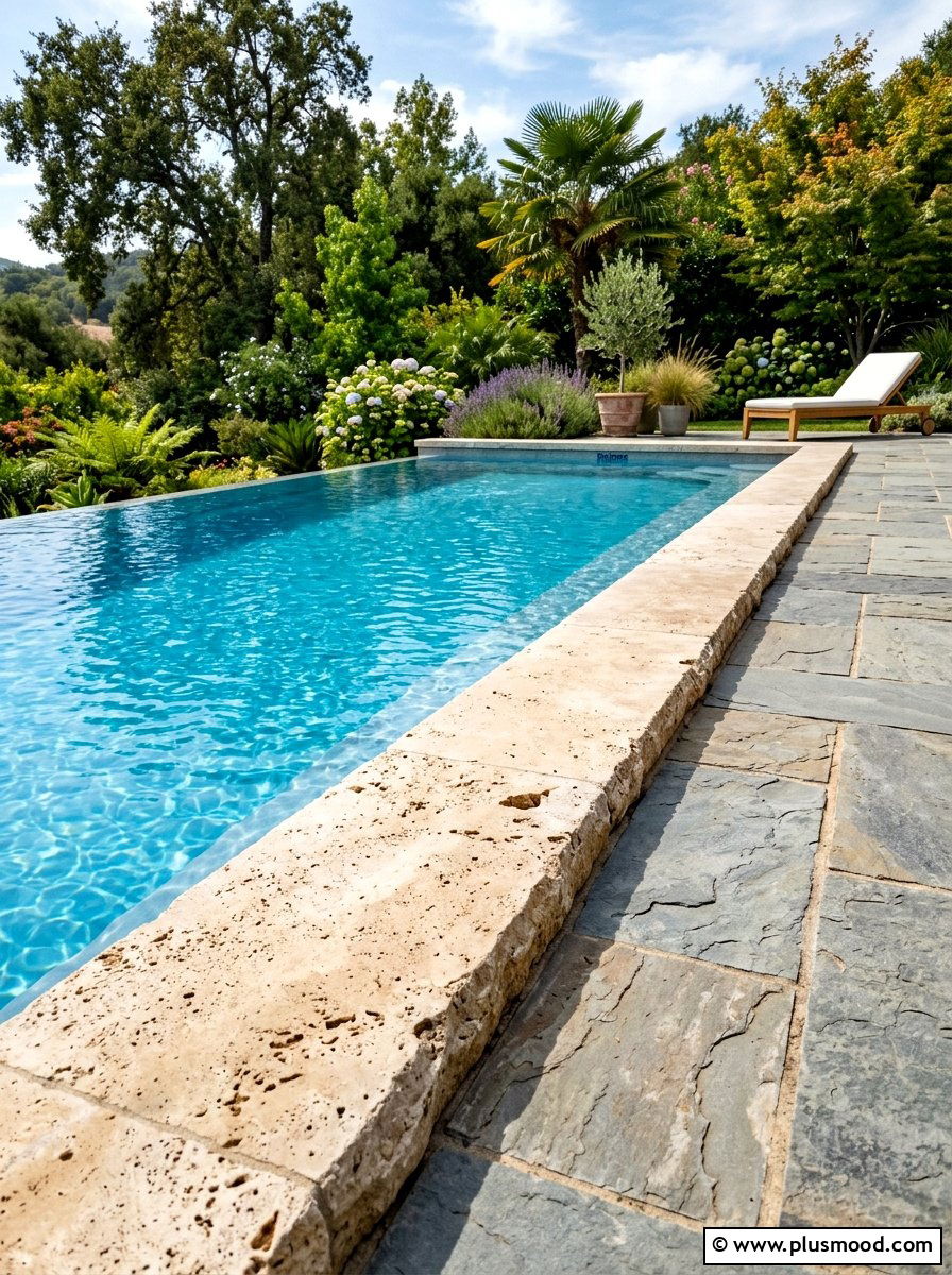 Natural Stone Coping For Endless Pool - 25 pool landscaping ideas for endless pools