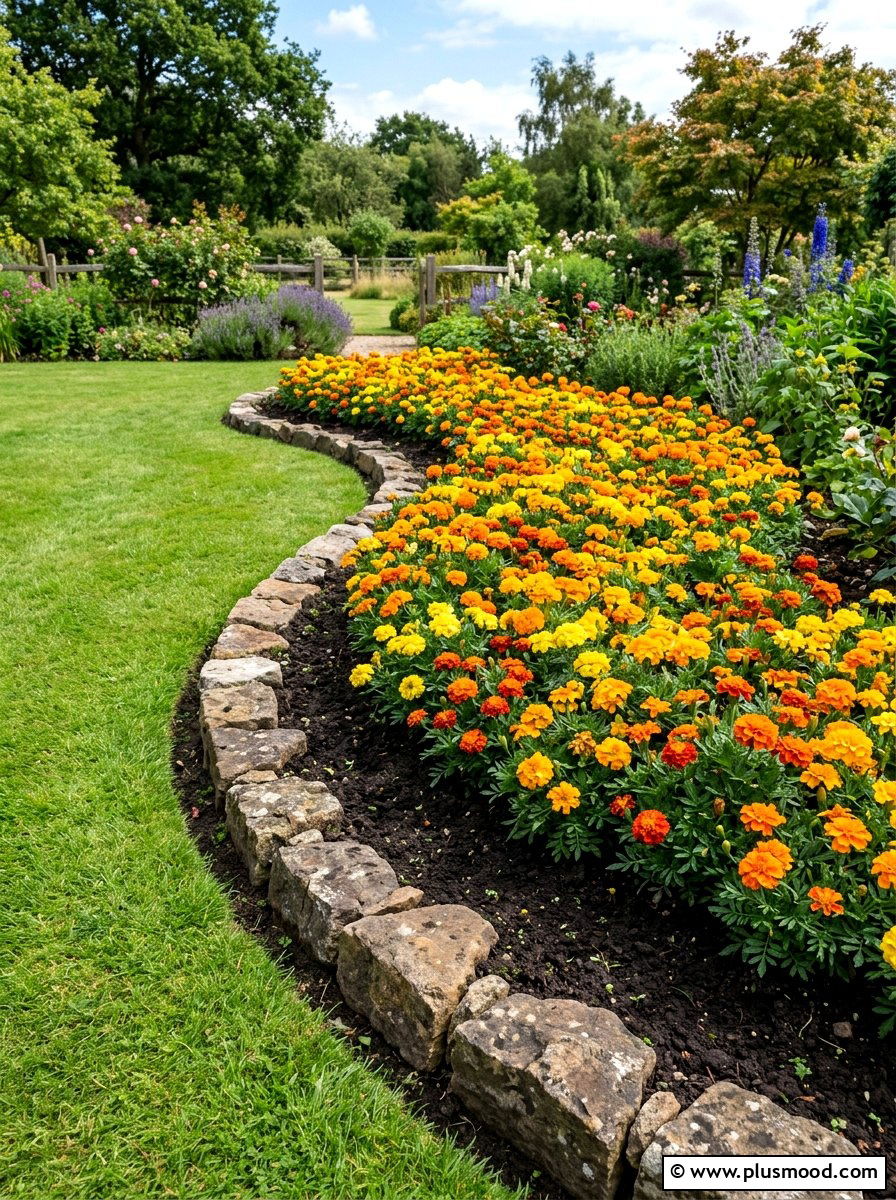 Natural Stone Edging - 25 summer garden ideas on a budget