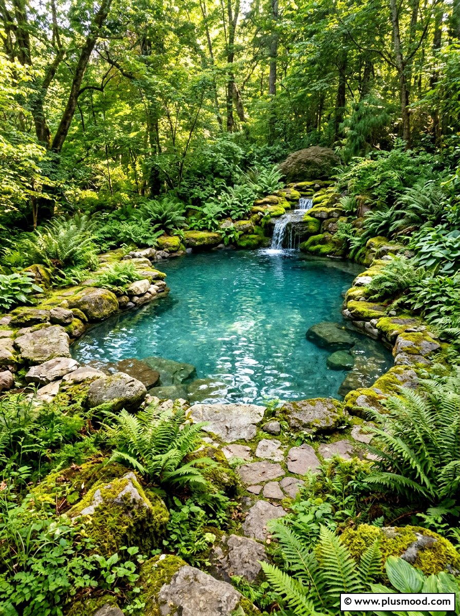 Natural Stone Pool - 25 summer small pool backyard ideas