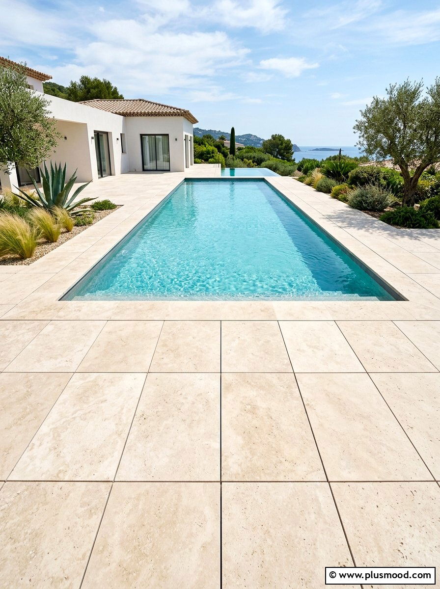 Natural Stone Pool Paving - 25 pool landscaping ideas for contemporary homes