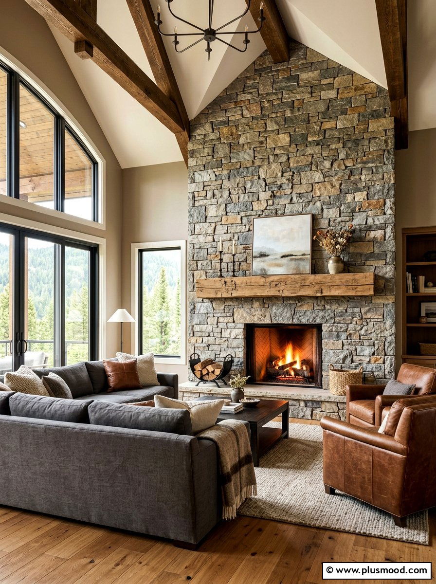 Natural Stone Wall Tiles - 25 summer layered texture ideas for living room