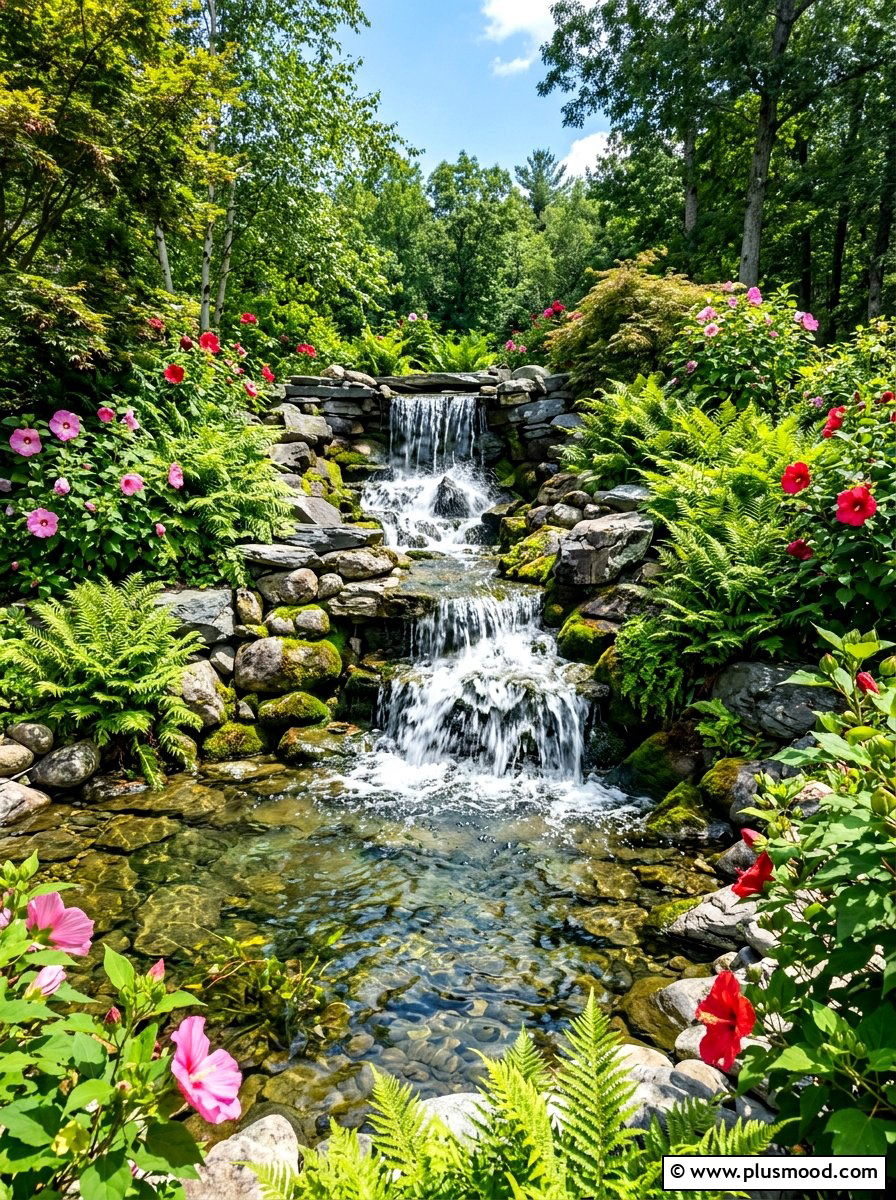 Natural Stone Waterfall - 25 summer island style backyard ideas