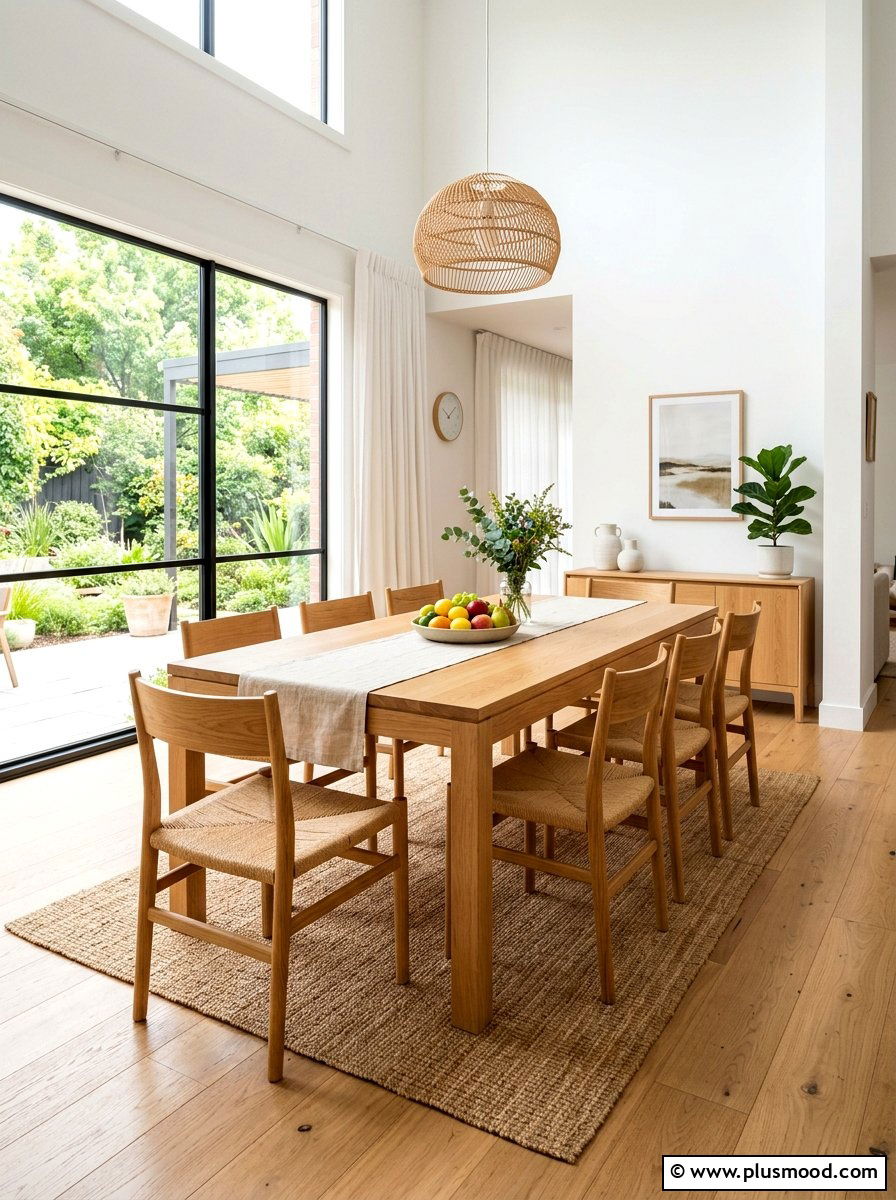 Natural Wood Dining Set - 25 August home decor ideas