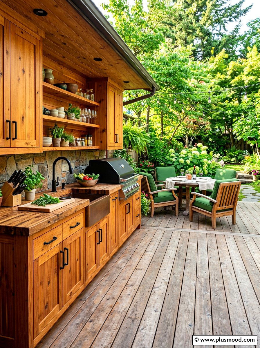 Natural Wood Kitchen - 25 summer kitchen ideas