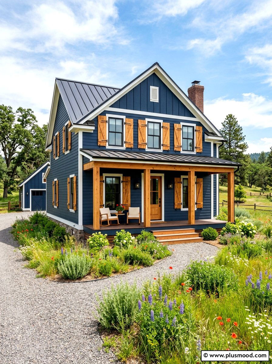 Natural Wood Shutters For Farmhouse - 25 summer shutters color ideas