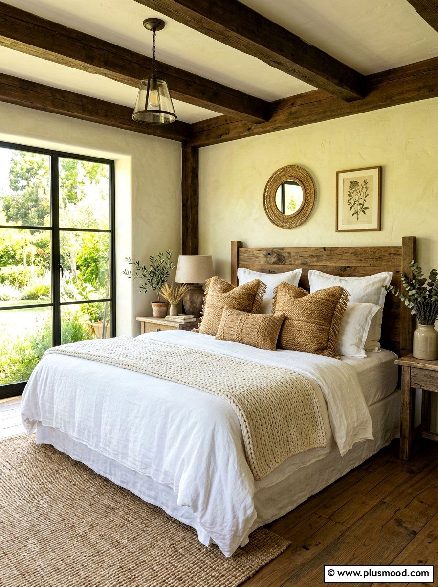 Natural jute pillows - 25 summer pillow ideas for bedroom