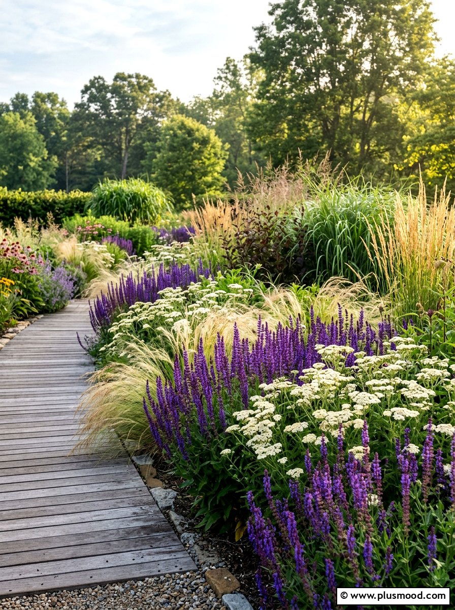 Naturalistic Perennial Planting - 25 summer modern garden ideas