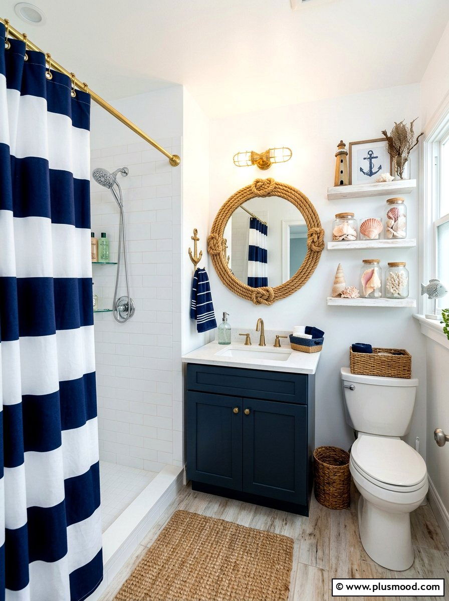 Nautical Bathroom Decor - 25 cheap summer home decor ideas