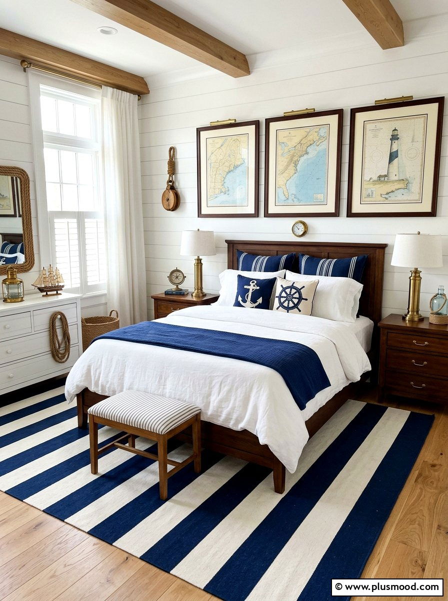 Nautical Bedroom Decor - 25 summer apartment bedroom ideas