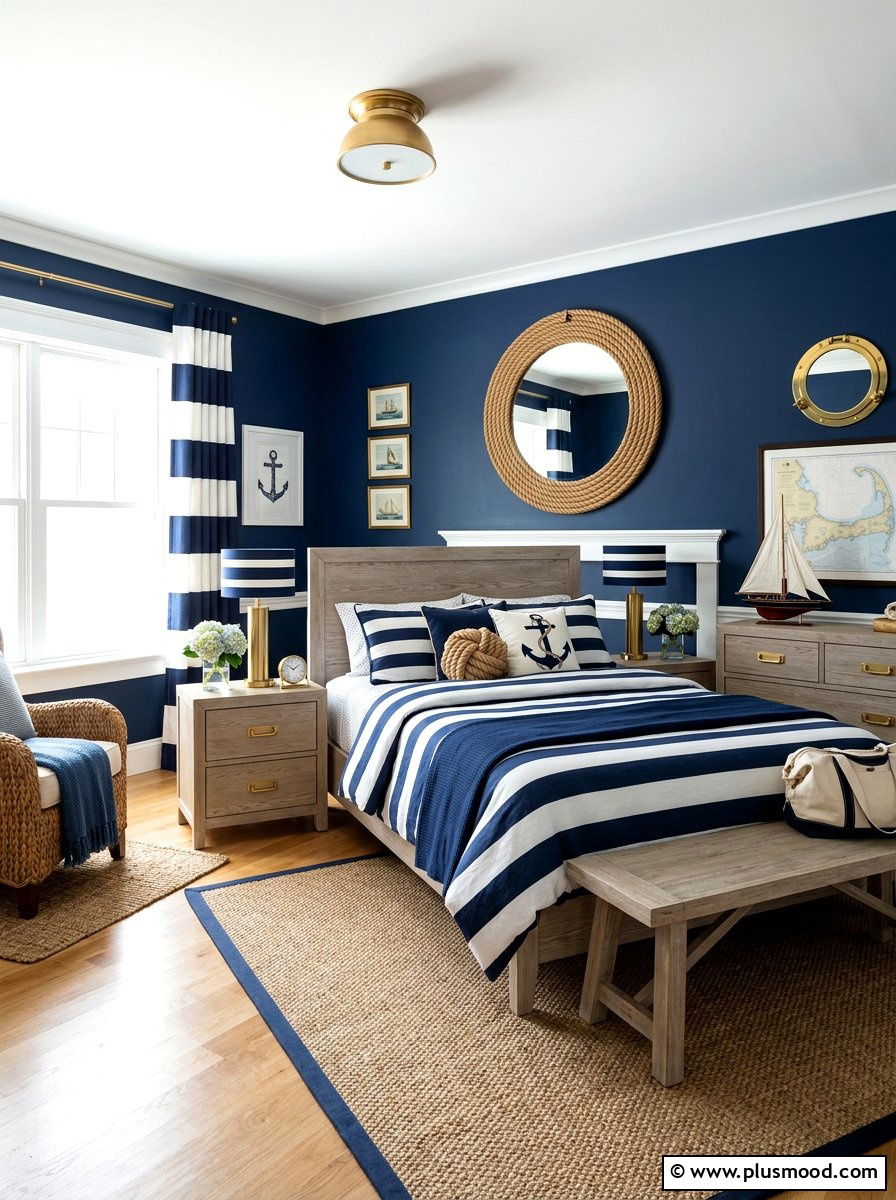 Nautical Blue Bedroom - 25 summer girls bedroom ideas