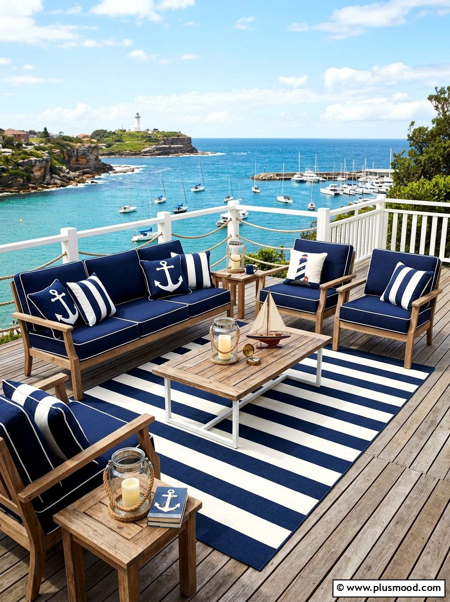 Nautical Deck Theme - 25 last days of summer decor ideas