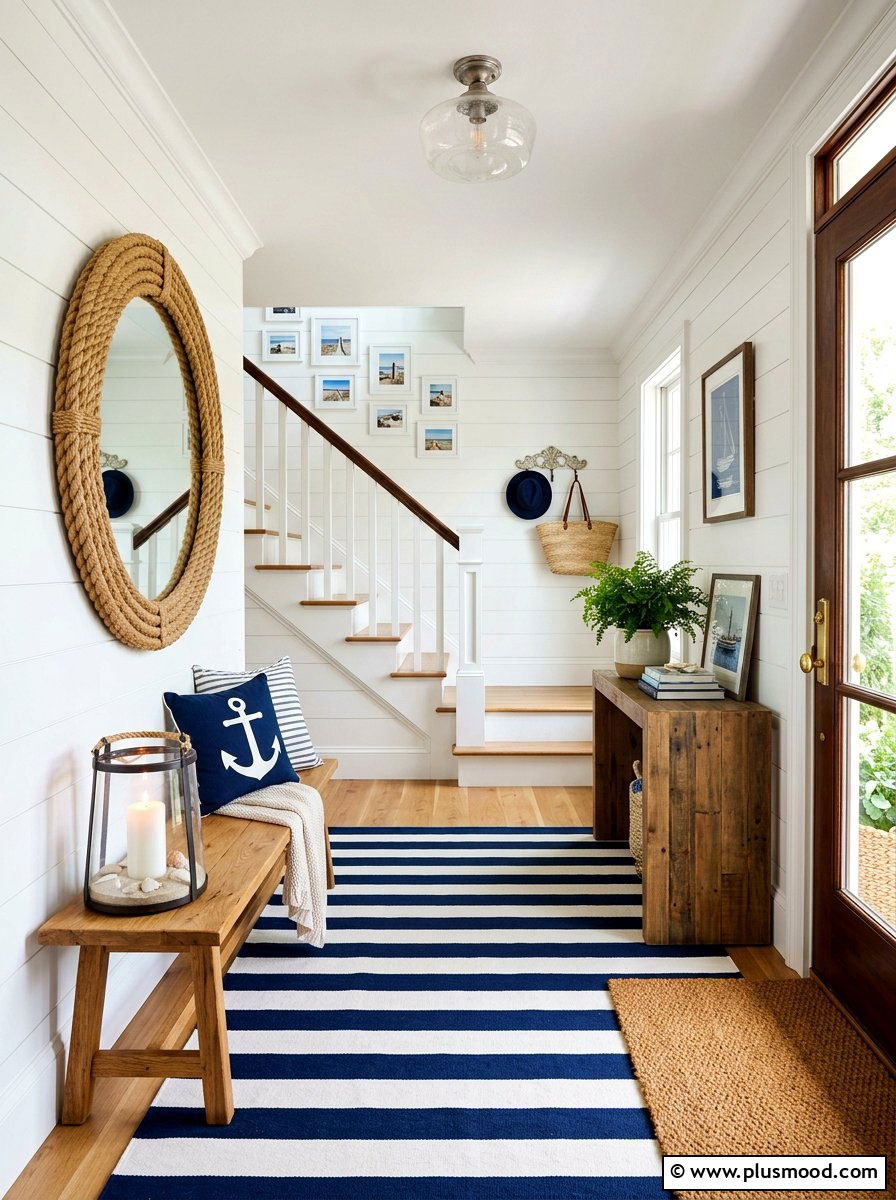 Nautical Entryway Decor - 25 summer decorating ideas on a budget