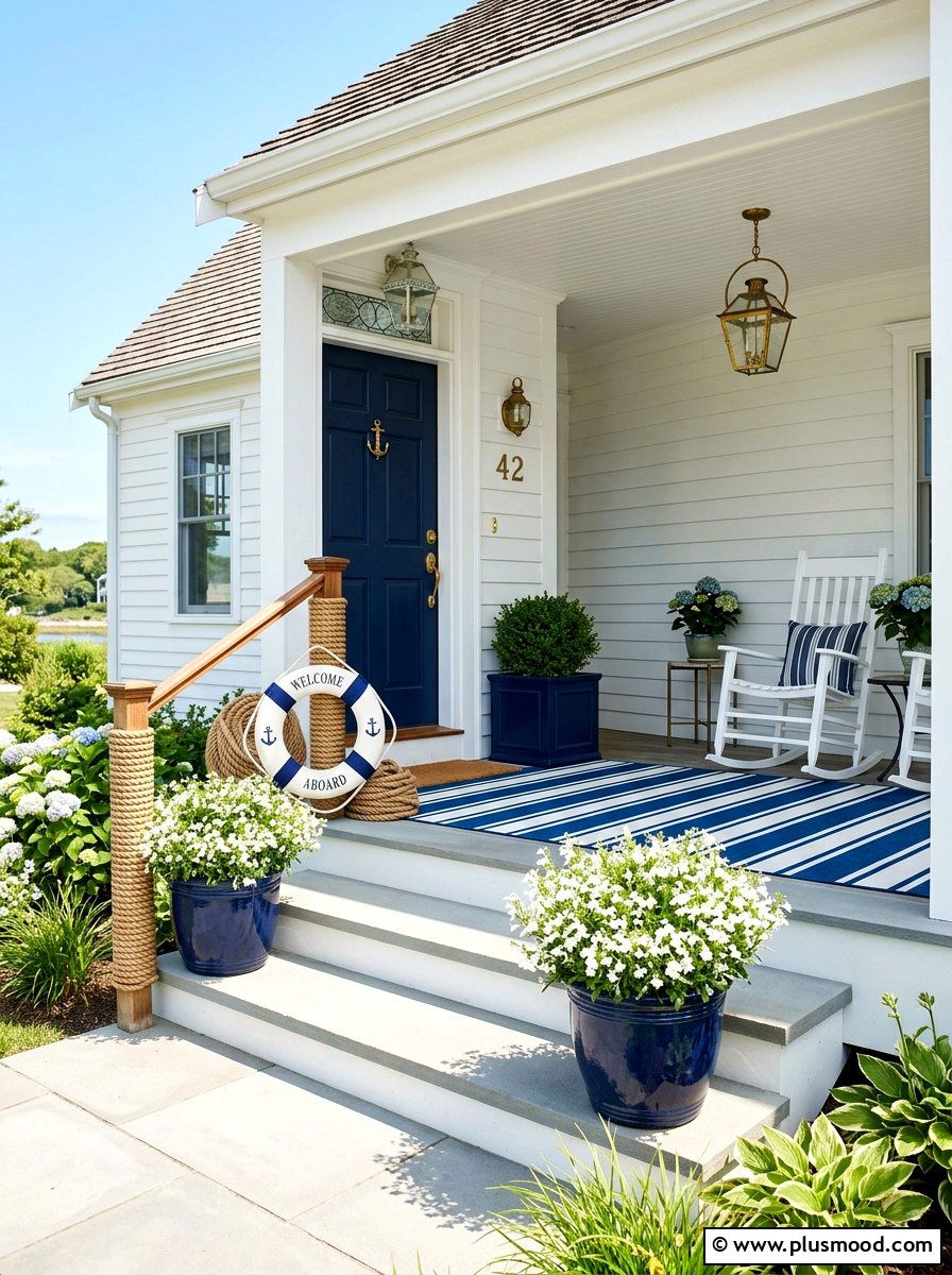 Nautical Entryway Theme - 25 summer front steps ideas for summer