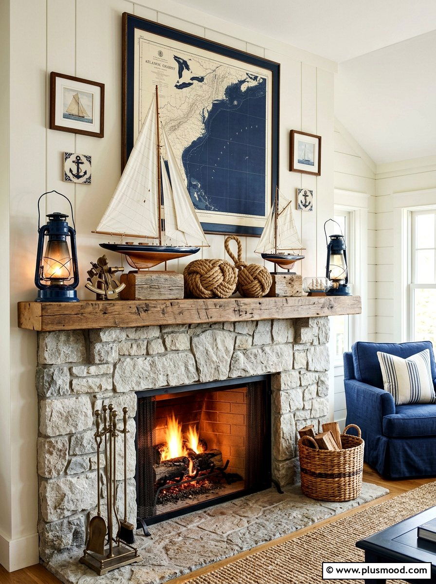 Nautical Fireplace Decor - 25 summer mantel ideas for living room