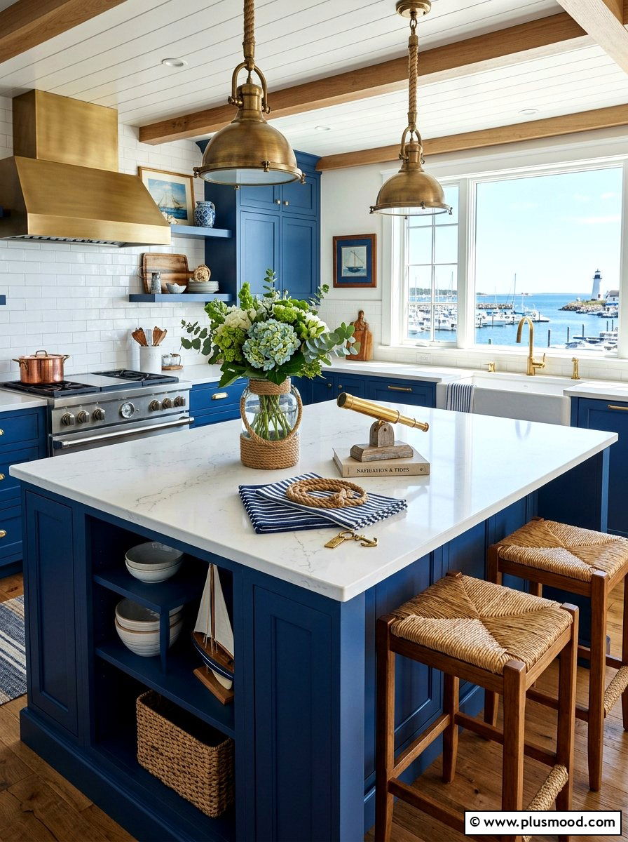 Nautical Kitchen Island Style - 25 summer kitchen island decor ideas
