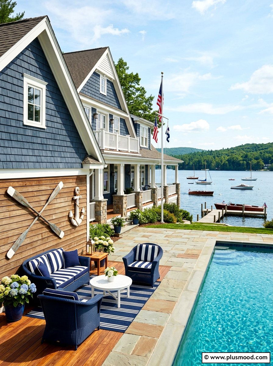 Nautical Lake House - 25 summer outdoor birthday party ideas