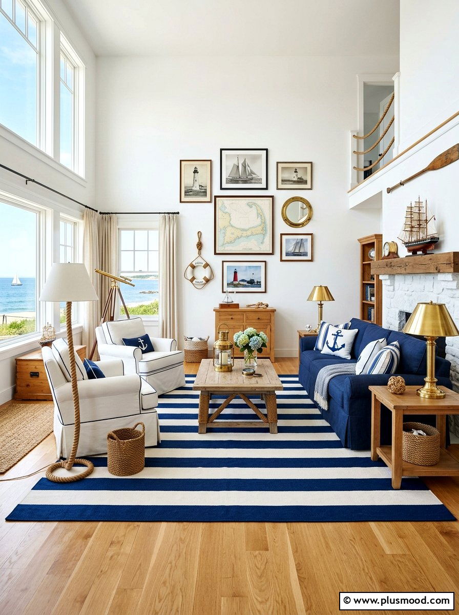 Nautical Living Room Decor - 25 summer refreshing living room ideas