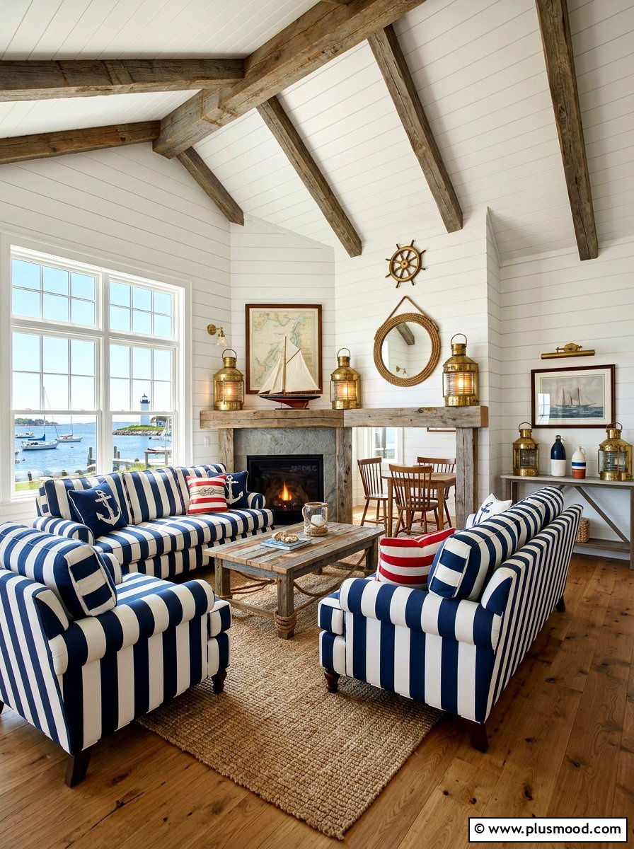 Nautical Living Room - 25 best summer living room ideas