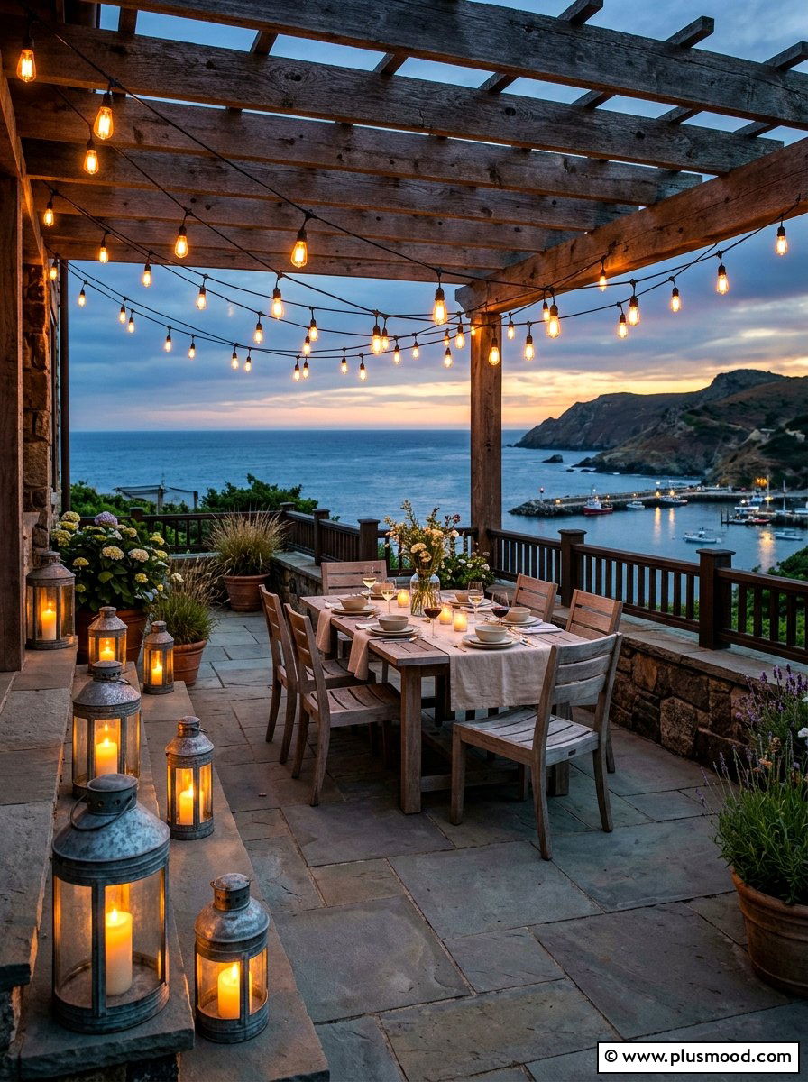 Nautical Patio Lighting - 25 summer coastal patio ideas