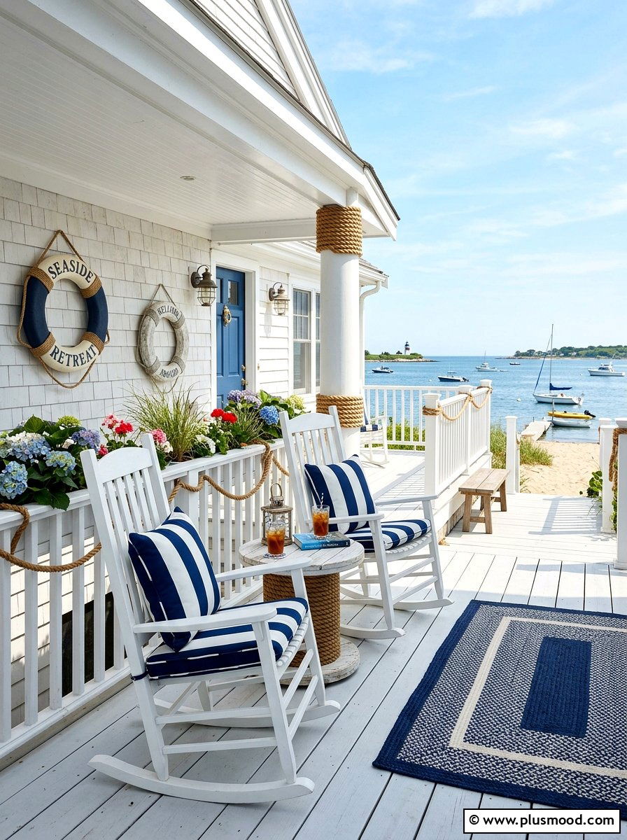 Nautical Porch Style - 25 summer porch party ideas