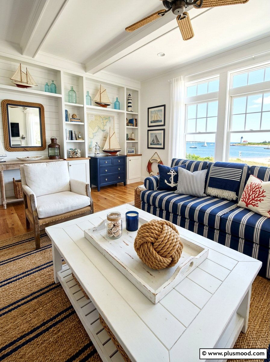Nautical Rope Decor - 25 summer coffee table decor ideas
