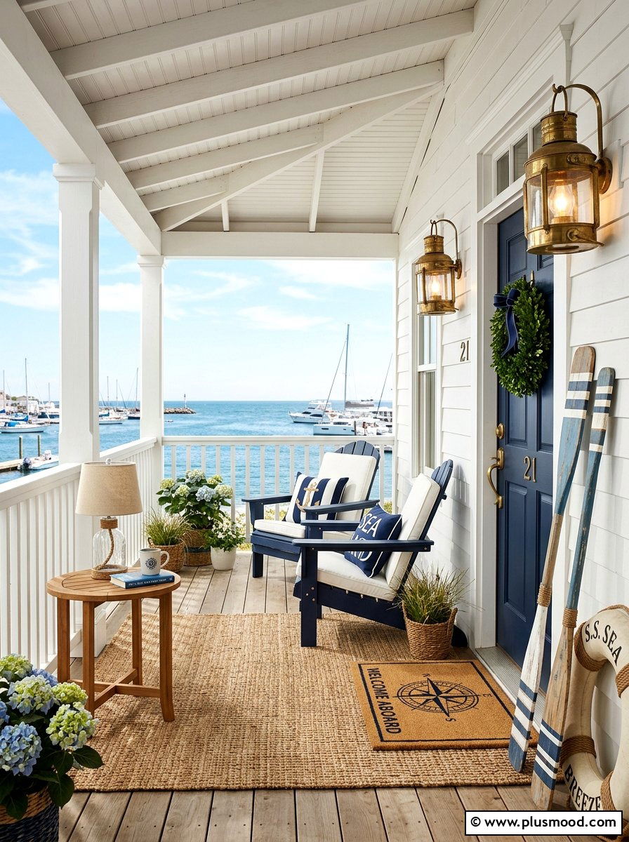 Nautical Style Front Porch - 25 summer cottage front porch ideas
