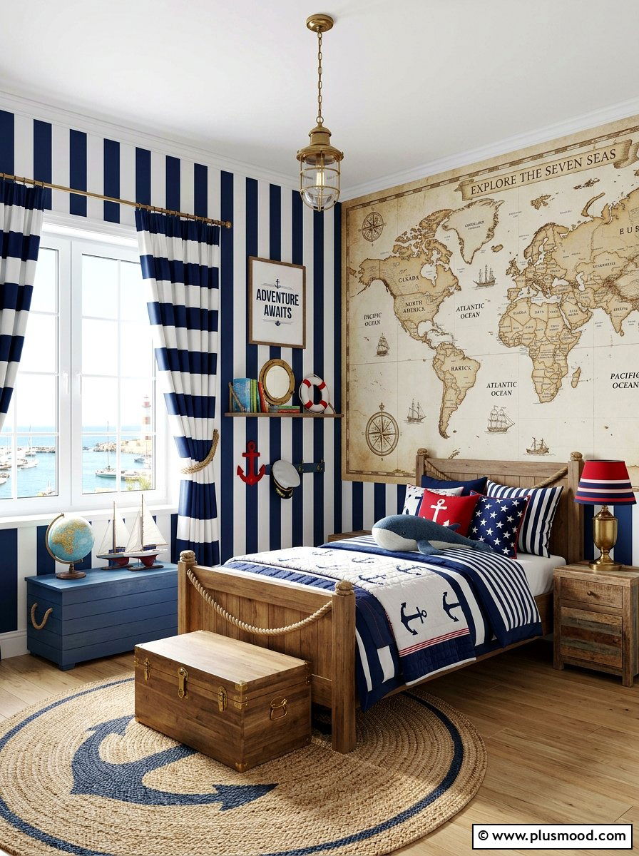 Nautical Theme Kids Bedroom - 25 summer kids bedroom ideas