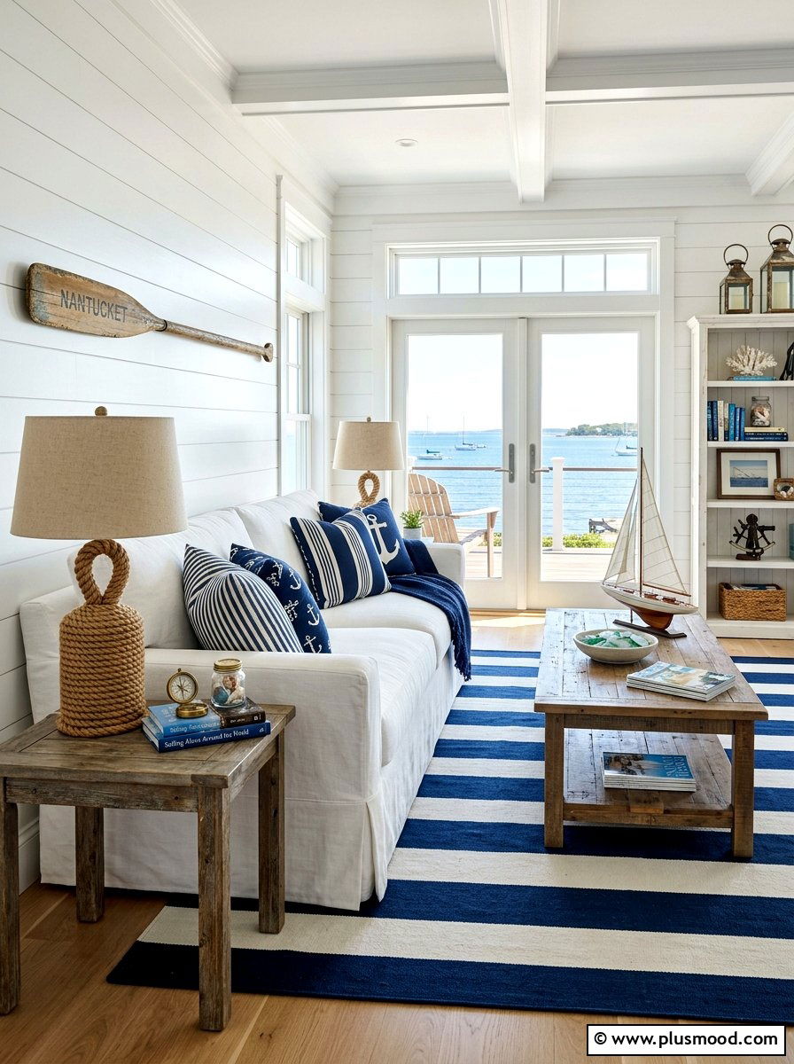 Nautical Theme Living Room - 25 summer living room ideas