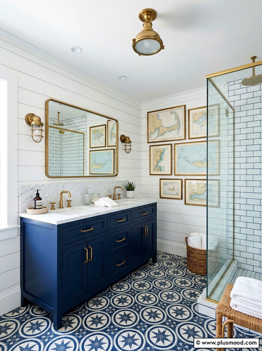 Nautical bathroom vanity - 25 summer coastal home decor ideas