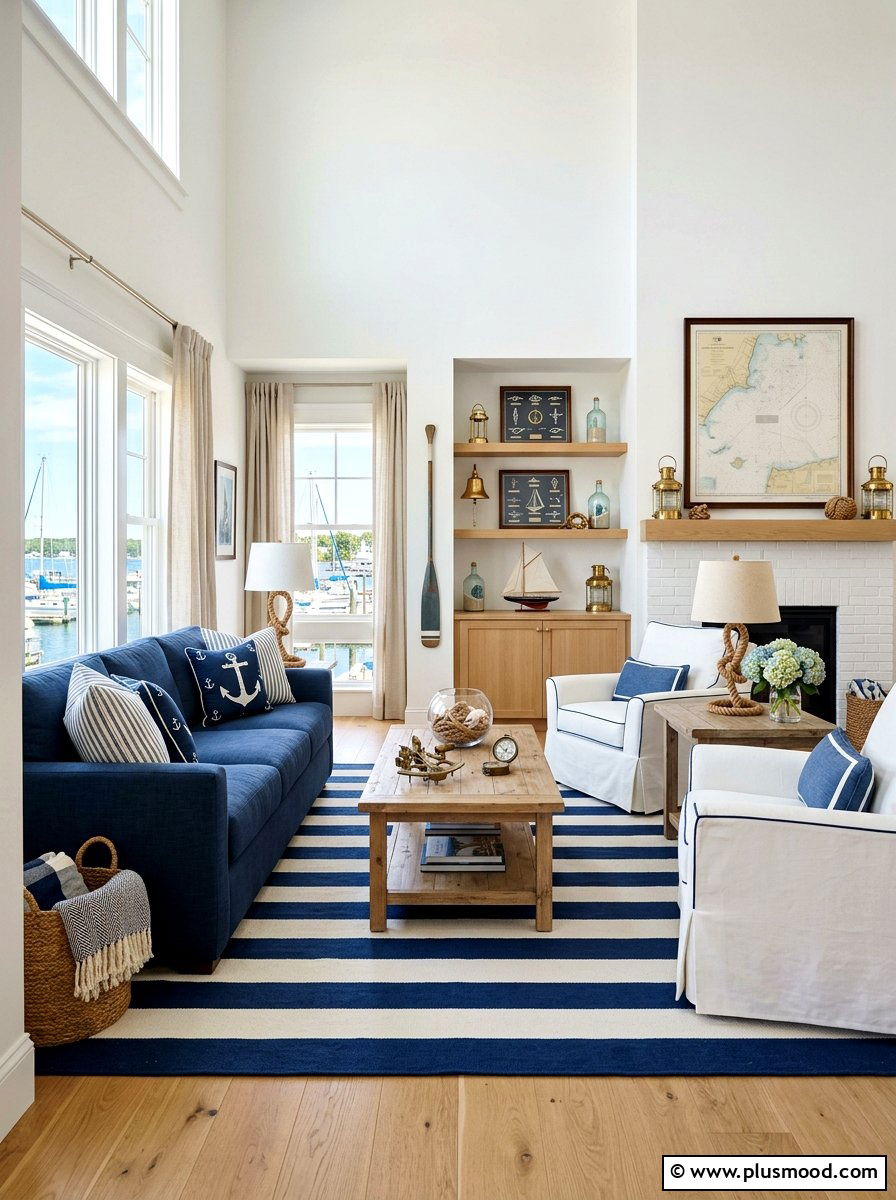 Nautical living room - 25 small summer living room ideas