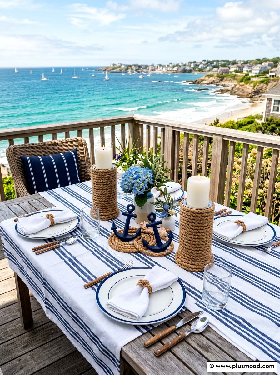 Nautical patio table accessories - 25 summer patio table decor ideas