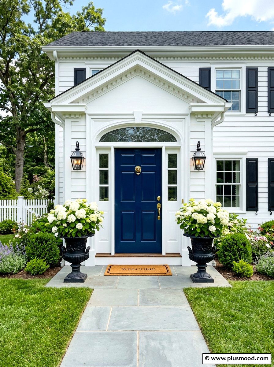 Navy Blue Front Door - 25 summer front door color ideas