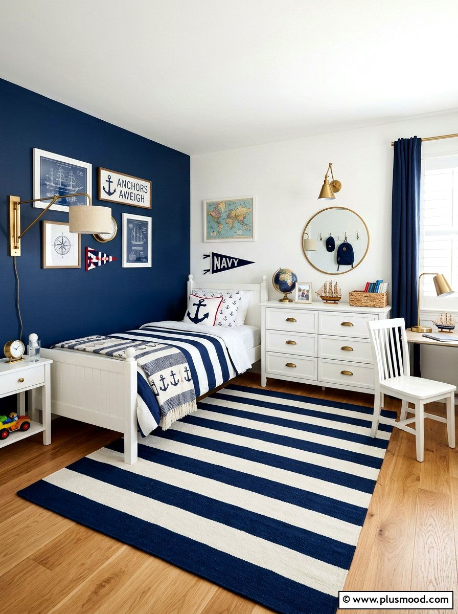 Navy Boys Bedroom - 25 summer boys bedroom ideas