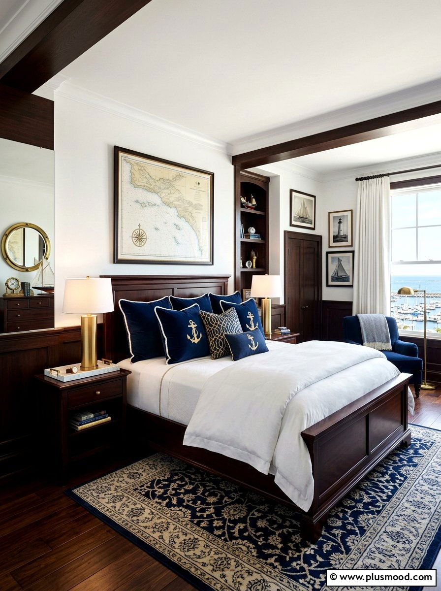Navy blue pillows - 25 summer pillow ideas for bedroom