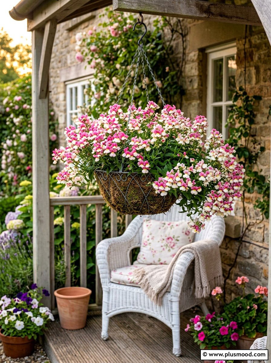 Nemesia hanging basket - 25 summer hanging basket ideas for front porch
