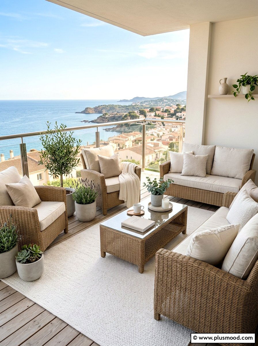 Neutral Balcony Palette - 25 summer balcony patio ideas
