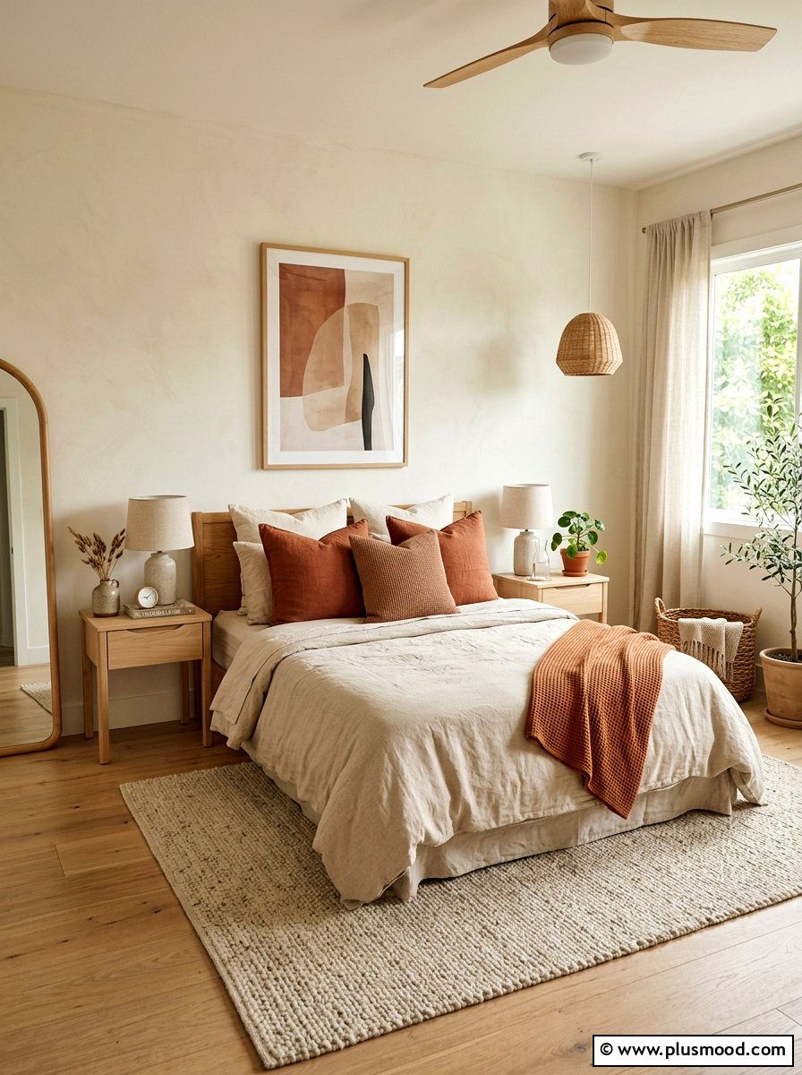 Neutral Earth Tone Bedroom - 25 summer apartment bedroom ideas
