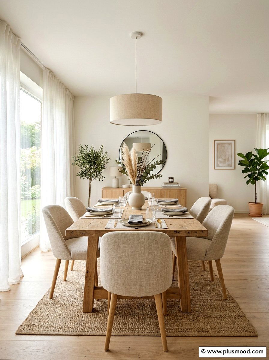 Neutral Linen Dining Room - 25 late summer dining room ideas